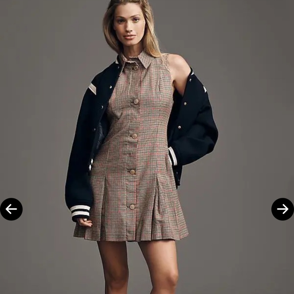 Maeve Button-Front Mini Dress